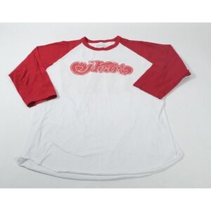 Heart Baseball Tee Men XL White Tour 2024 Raglan Shirt 3/4 Sleeve Rock Concert